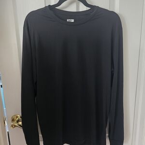 32 Degrees Black Long Sleeve Tee Classic Crew Neck